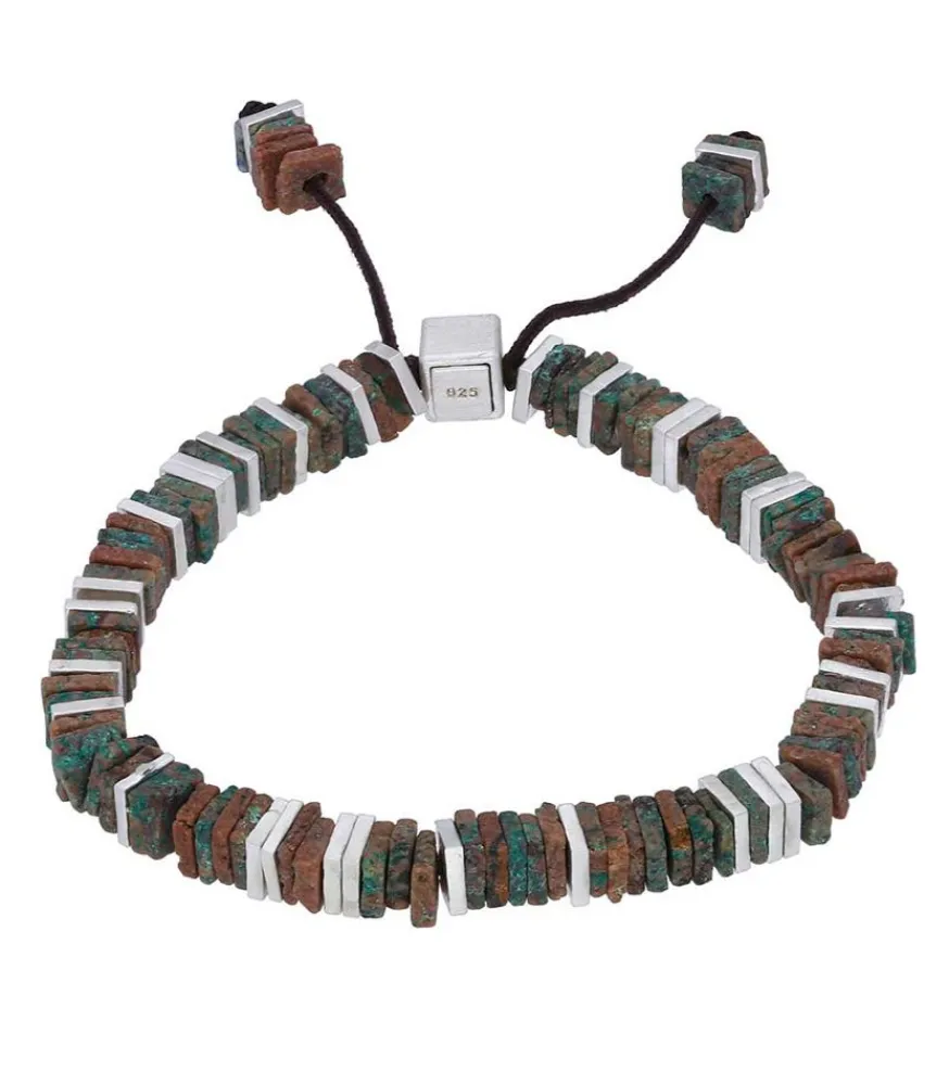 Clearance Bracelet Razze Square A Perles Carrees Homme Bijoux