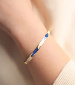 Bracelet Stripes Cobalt White Femme Bracelets