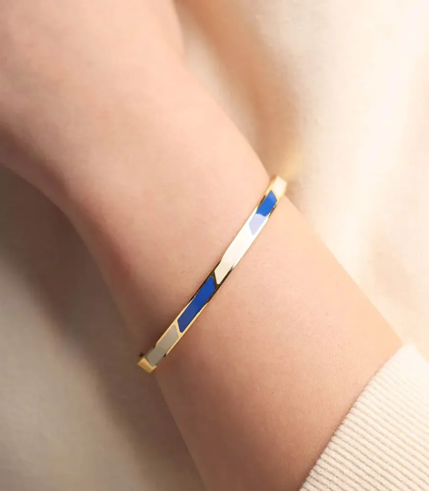 Bracelet Stripes Cobalt White Femme Bracelets