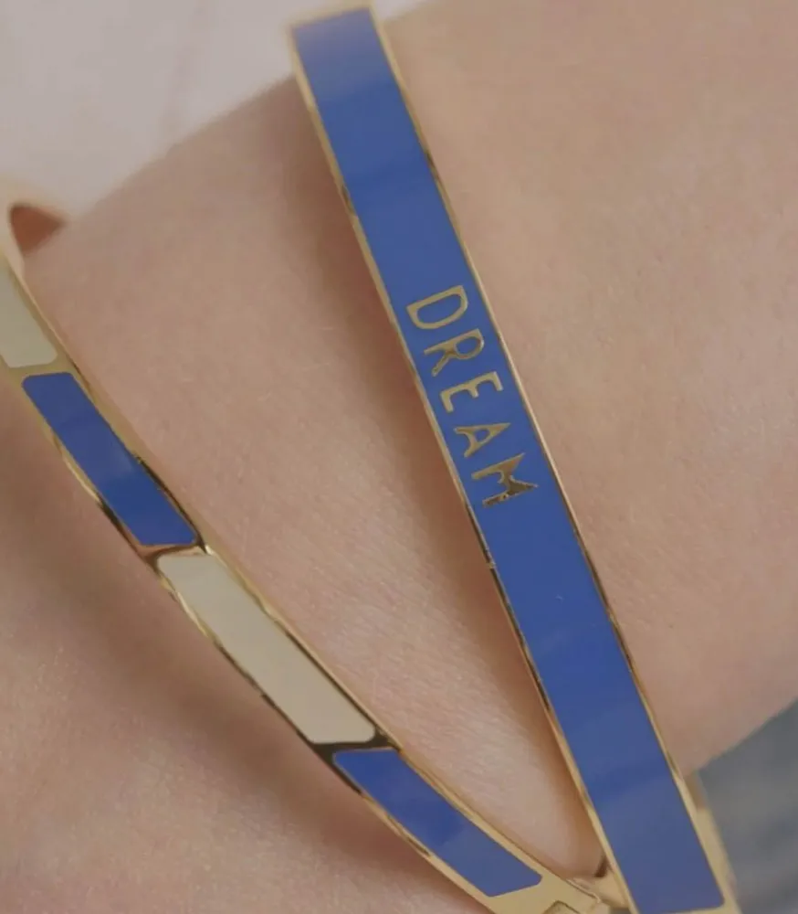 Bracelet Stripes Cobalt White Femme Bracelets