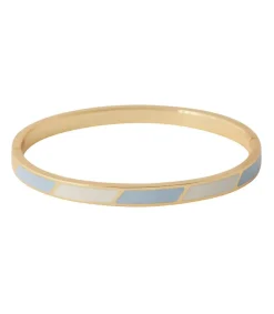 Hot Bracelet Stripes Light Blue White Femme Bracelets