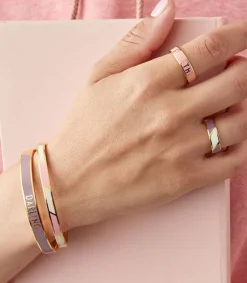 Hot Bracelet Stripes Pink White Femme Bracelets