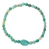 Clearance Bracelet Turquoises Et Agate Ovale Verte Femme Bracelets