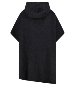 Outlet Cape A Capuche Noir Homme Manteaux & Vestes