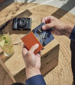 Sale Cardprotector Orange Femme Petite Maroquinerie