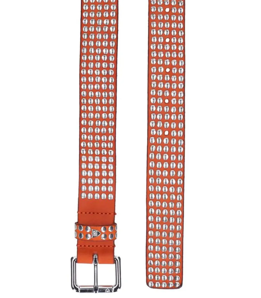 Discount Ceinture Coloree A Clous Studs Femme Ceintures