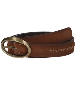 Discount Ceinture En Cuir Suede Tressee Marron X Jane De Boy Femme Ceintures