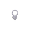 Clearance Charm Mini Coeur Or Blanc Femme Boucles D'Oreilles