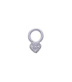 Clearance Charm Mini Coeur Or Blanc Femme Boucles D'Oreilles