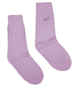 Chaussettes Rib Socks Purple Femme Lingerie