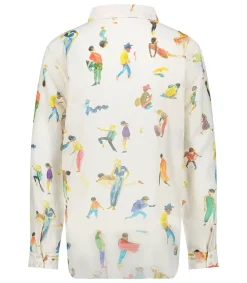 Outlet Chemise En Soie Blotched People Femme Hauts