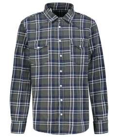 Discount Chemise Homme Manches Longues Carreaux Khaki/Vert Homme Chemises