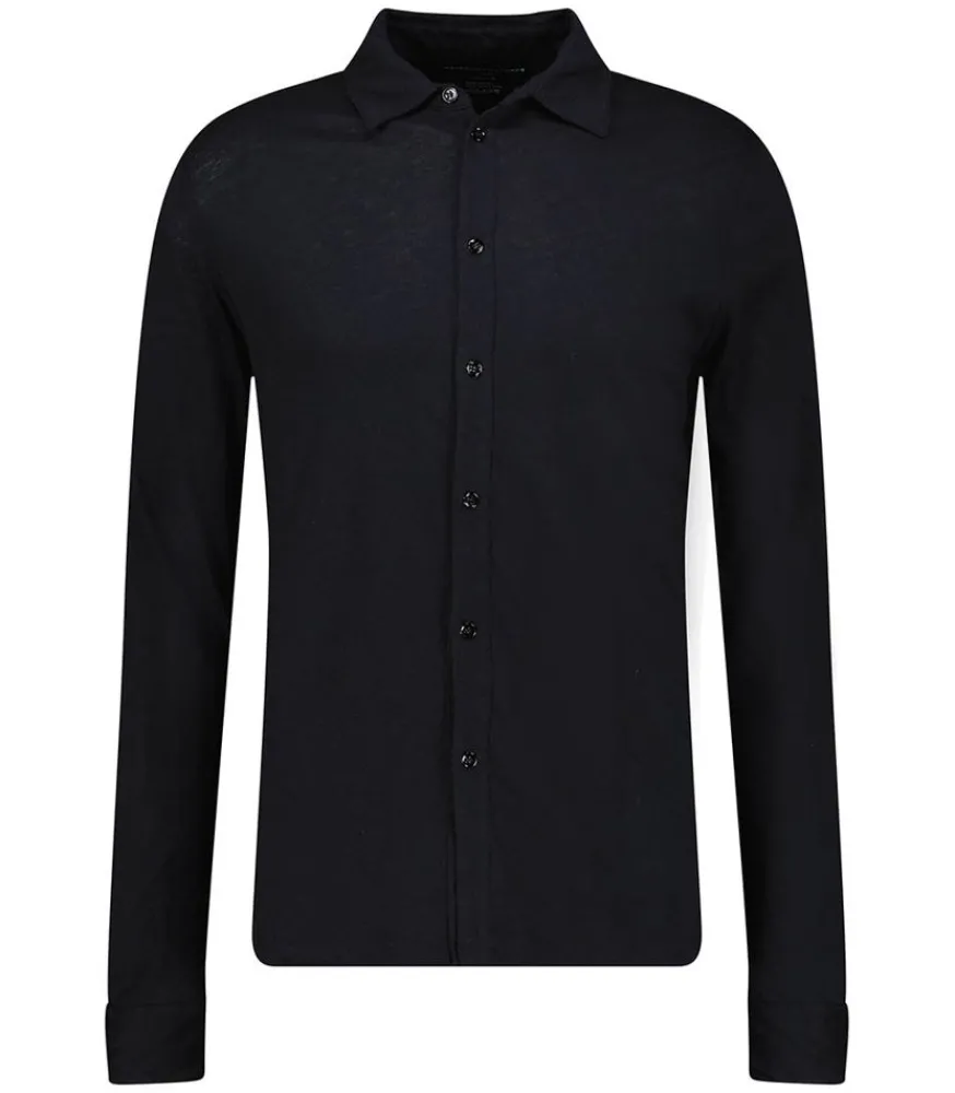 Best Chemise Manches Longues Homme Coton Et Cachemire Noir Homme Chemises
