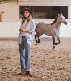 Online Chemise Nick White Femme Hauts