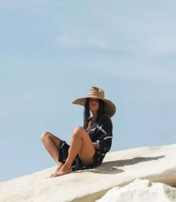 Online Chemise Oversize Mykonos Tie & Dye Black Navy Femme Hauts