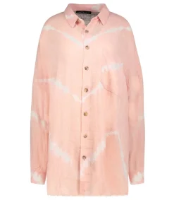 Best Chemise Oversize Mykonos Tie & Dye Powder Pink Femme Hauts