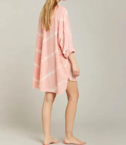 Best Chemise Oversize Mykonos Tie & Dye Powder Pink Femme Hauts