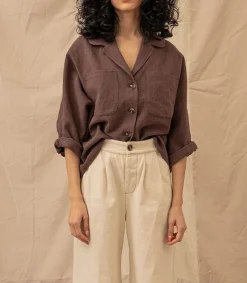 Best Chemise Romy Chocolat Femme Hauts