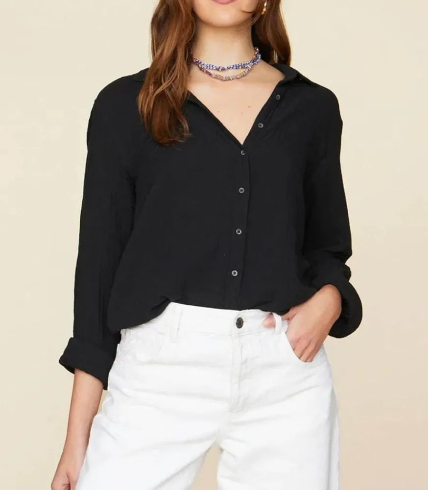 Sale Chemise Scout Black Femme Hauts
