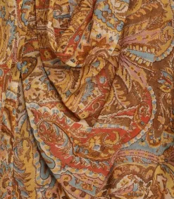 Clearance Chemisier Sensory Billow Paisley Gold Print Femme Hauts