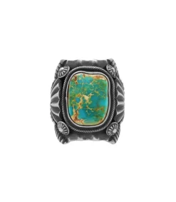 Hot Chevaliere Gravee Turquoise Arizona Femme Bagues