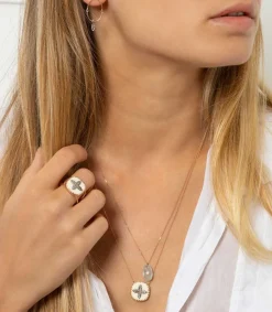 Clearance Collier Bowie Blanc Et Diamants Femme Colliers