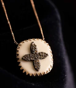 Clearance Collier Bowie Blanc Et Diamants Femme Colliers