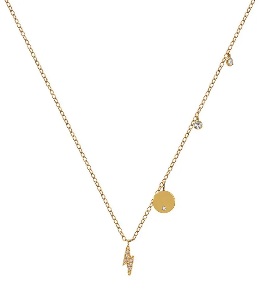 New Collier Buzios Eclair Charms Diamants Femme Colliers