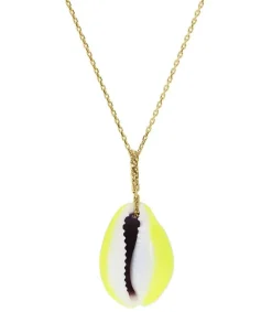 Clearance Collier Coquillage Merco Jaune Fluo Femme Colliers
