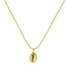 Collier Court Cauri Coquillage Et Chaine Boule Femme Colliers