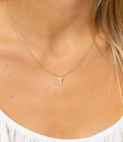 Outlet Collier Court Chaine Boule Et Fleche Diamants Femme Colliers