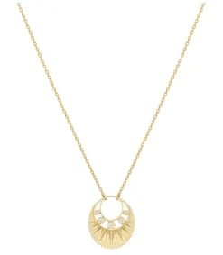 Clearance Collier Croissant De Lune A Cinq Diamants Femme Colliers