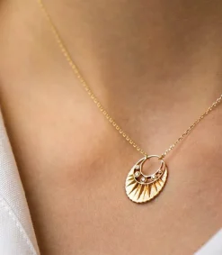 Clearance Collier Croissant De Lune A Cinq Diamants Femme Colliers