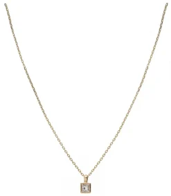 Best Collier Forcat Lime Avec Diamant Princesse Carre En Or Jaune Femme Colliers