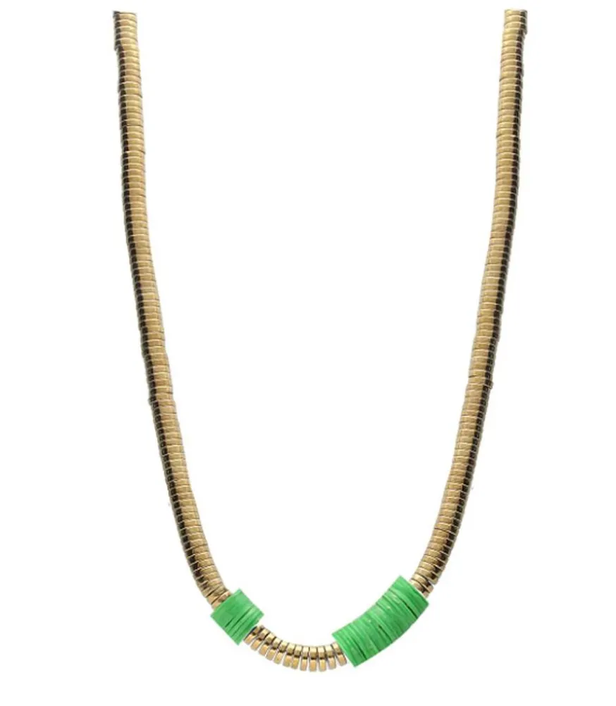 Collier Hibiscus Vert X Jane De Boy Femme Colliers