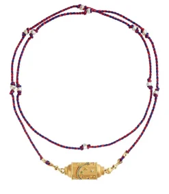 Clearance Collier Locket Rainbow Star - Mauli Red & Navy Femme Colliers