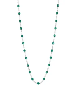 Sale Collier Or Blanc Et Perles De Resine 42 Cm Femme Colliers