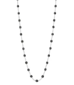 Sale Collier Or Blanc Et Perles De Resine 42 Cm Femme Colliers