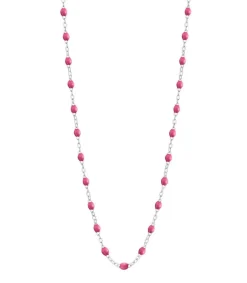 Sale Collier Or Blanc Et Perles De Resine 42 Cm Femme Colliers