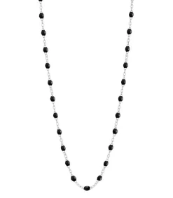 Sale Collier Or Blanc Et Perles De Resine 42 Cm Femme Colliers