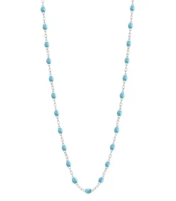 Sale Collier Or Blanc Et Perles De Resine 42 Cm Femme Colliers