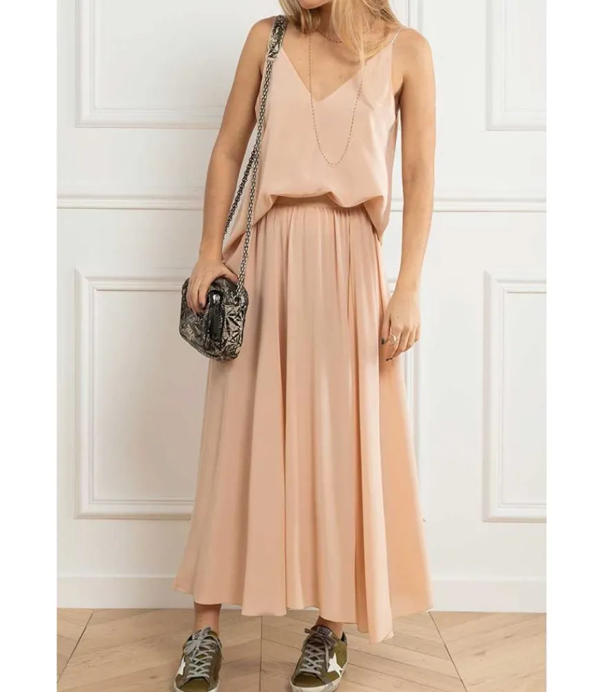 Clearance Collier Or Rose Et Perles De Resine 42 Cm Femme Colliers