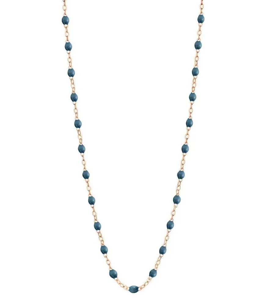 Clearance Collier Or Rose Et Perles De Resine 42 Cm Femme Colliers