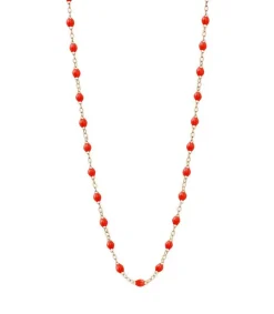 Clearance Collier Or Rose Et Perles De Resine 42 Cm Femme Colliers
