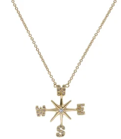 Clearance Collier Rose Des Vents En Or Jaune Et Diamants Femme Colliers