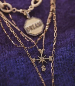 Clearance Collier Rose Des Vents En Or Jaune Et Diamants Femme Colliers