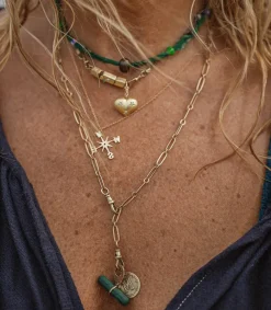 Clearance Collier Rose Des Vents En Or Jaune Et Diamants Femme Colliers