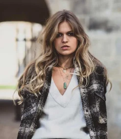 Clearance Collier Rose Des Vents En Or Jaune Et Diamants Femme Colliers