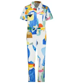 Outlet Combinaison Multicolore Motifs Abstraits Femme Combinaisons