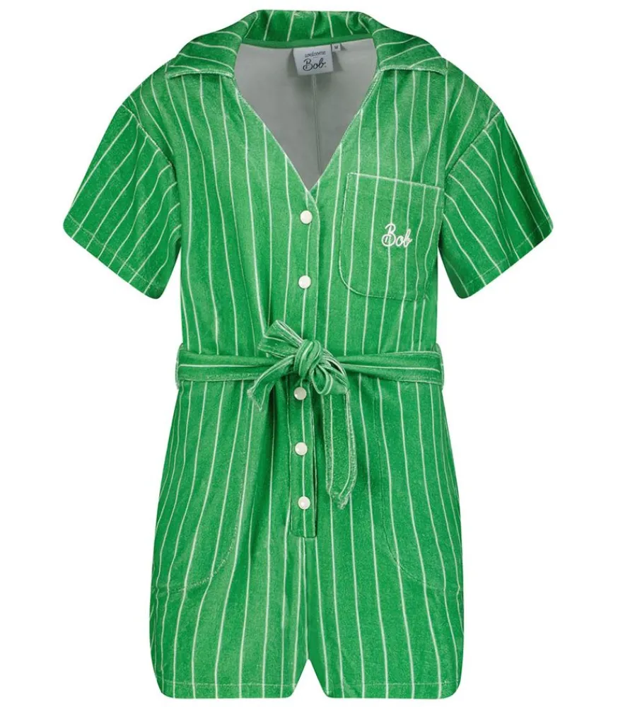Best Combishort Ibiza Green Garden Stripes Femme Combinaisons